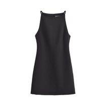 Vestido Midi Sem Mangas off Shoulder Feminino Elegante Para Festa À Noite Preto Branco Amarelo 2024 Vestido Midi Sem Mangas off Shoulder Feminino Elegante Para Festa À Noite Preto Branco Amarelo 2024