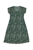 Vestido Midi Simplicidade Japonesa Estampado Cor do Céu - Elegante e Confortável