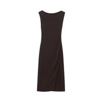 Vestido Midi Slim Retro Sem Mangas Para Mulheres Com Zíper Nas Costas Moda De Verão Para Festas