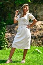Vestido Midi Social Liso Cru - Capim Rosa