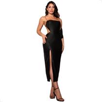 Vestido Midi Sofia Tecido Sintético Kim High.