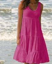 Vestido Midi Soltinho em Camadas