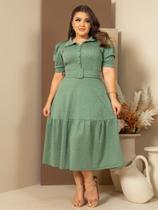 Vestido Midi Soltinho Verão Casual Elegante Moda Evangélica com Manga