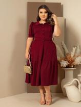 Vestido Midi Soltinho Verão Casual Elegante Moda Evangélica com Manga