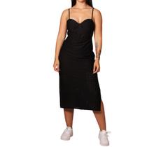 Vestido Midi Top Meia Taça Laise Riu Kiu