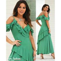 Vestido midi Tres marias Ombro vazado INX
