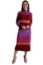 Vestido Midi Tricô Colors