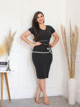 Vestido Midi Tubinho Laço Encorpado Lindo Evangelico Oferta