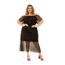 Vestido Midi Tule Sublimado Forrado ! Vestido Midi Tule Sublimado Forrado !