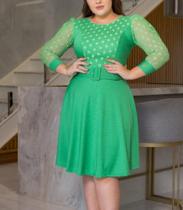 Vestido midi verde de tule - Lena jeans Vestido midi verde de tule - Lena jeans