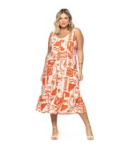 Vestido Midi Viscose Plus Size