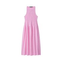 Vestido Midi Xadrez Feminino De Verão Com Decote O Sem Mangas Estilo Francês Chic Para Noite