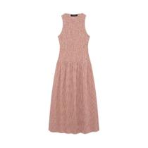 Vestido Midi Xadrez Feminino De Verão, Sem Mangas, Decote Redondo, Estilo Francês Chic Para Noite