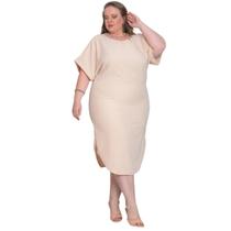 Vestido Midy Plus Size Feminino Vestido Midy Plus Size Feminino