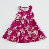 Vestido Milon Infantil Menina Rosa Florido Verão Moda Kids
