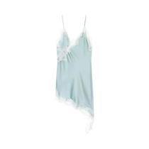 Vestido Mini De Renda Para Mulheres, Satin, Costas Descobertas, Assimétrico, Vestido Sexy De Verão
