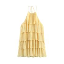 Vestido Mini Feminino Sem Costas Estilo A-Line Com Gola Halter Sexy Para Verão E Férias Na Praia Vestido Mini Feminino Sem Costas Estilo A-Line Com Gola Halter Sexy Para Verão E Férias Na Praia