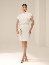 Vestido Mini Malha Twill Feminino Luxo