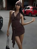 Vestido Mini Sem Mangas Com Decote Em V Para Mulheres, Verão, Sexy, Costas Descobertas, Casual, Para Vestido Mini Sem Mangas Com Decote Em V Para Mulheres, Verão, Sexy, Costas Descobertas, Casual, Para