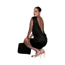 Vestido Mini Sem Mangas Com Laço E Costas Descobertas Para Mulheres, Elegante Para Festas Noturnas Vestido Mini Sem Mangas Com Laço E Costas Descobertas Para Mulheres, Elegante Para Festas Noturnas