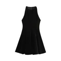 Vestido Mini Sem Mangas Em Veludo Burgundy Para Mulheres, Elegante E Casual Para Festas Vestido Mini Sem Mangas Em Veludo Burgundy Para Mulheres, Elegante E Casual Para Festas