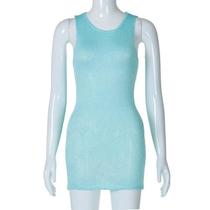 Vestido Mini Sem Mangas Feminino Casual De Malha Y2K Moda De Rua Verão Bodycon Para Festa E Balada Vestido Mini Sem Mangas Feminino Casual De Malha Y2K Moda De Rua Verão Bodycon Para Festa E Balada