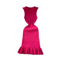 Vestido Mini Sexy Com Babados Para Mulheres, Estilo Y2K, Bodycon De Malha, Moda De Festa Coreana