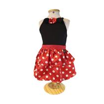 Vestido Minnie Preto e Vermelho com Bolinhas Para Pets NGG