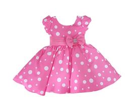 Vestido Minnie Rosa De Bolinhas Festa Infantil