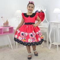 Vestido Minnie Vermelha Luxuoso