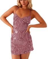 Vestido MISSACTIVER sem mangas, lantejoulas, sem encosto, cruzado, roxo Vestido MISSACTIVER sem mangas, lantejoulas, sem encosto, cruzado, roxo