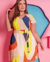 Vestido mix cores minaga Vestido mix cores minaga