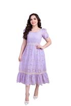 Vestido Moda Evangelica Midi Lese Priamvera Verão Eleganante