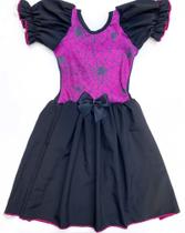 Vestido Moda Halloween Fantasia Aranha Roxa Moda Infantil Menina-Ana Fantasias Vestido Moda Halloween Fantasia Aranha Roxa Moda Infantil Menina-Ana Fantasias