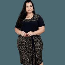 Vestido Moda Plus Size Evangelica Social Rodado Rodado Feminino Liso Oferta