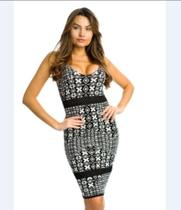Vestido modal preto com branco Vestido modal preto com branco
