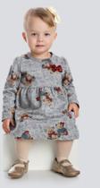 Vestido molecotton estampado infantil bebê Ralakids