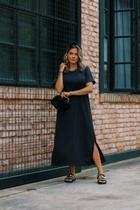 Vestido Moletinho de Poliéster Rayanni