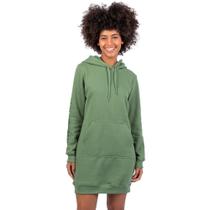 Vestido Moletom Hoodie Canguru Estampada Verde Oliva com Capuz - Nicoboco - Alta Qualidade