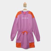 Vestido Moletom Infantil Kely & Kety Color Block Menina