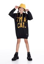 Vestido Moletom Longo I am Cat Infantil Mylu Vestido Moletom Longo I am Cat Infantil Mylu