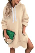 Vestido Moletom Oversized PRETTYGARDEN Outono 2025 Abricó G Vestido Moletom Oversized PRETTYGARDEN Outono 2025 Abricó G