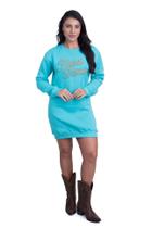 Vestido Moletom Texas Farm - Texas Field - Vm001 - Verde Agua