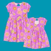 Vestido Momi Algodão Estampa Floral e Smile Violetta Vestido Momi Algodão Estampa Floral e Smile Violetta