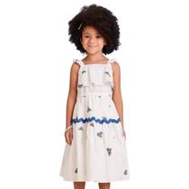 Vestido Momi Flores Azuis J5247 Vestido Momi Flores Azuis J5247