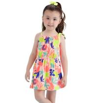 Vestido Mon Sucré Fundo Do Mar Salmão Summer