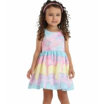 Vestido Mon Sucré Infantil Sweet Galaxy Estrelinhas Verão