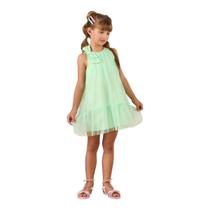 Vestido mon sucré infantil verde menta tules 3125398