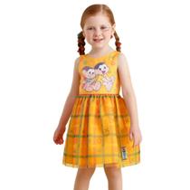 Vestido Mon Sucré Turma Da Mônica Brincadeiras Amarelo