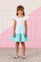 Vestido Mon Sucré Verde Agua em 3 Cores Com Alça Babado Tamanho (1ao8) Vestido Mon Sucré Verde Agua em 3 Cores Com Alça Babado Tamanho (1ao8)